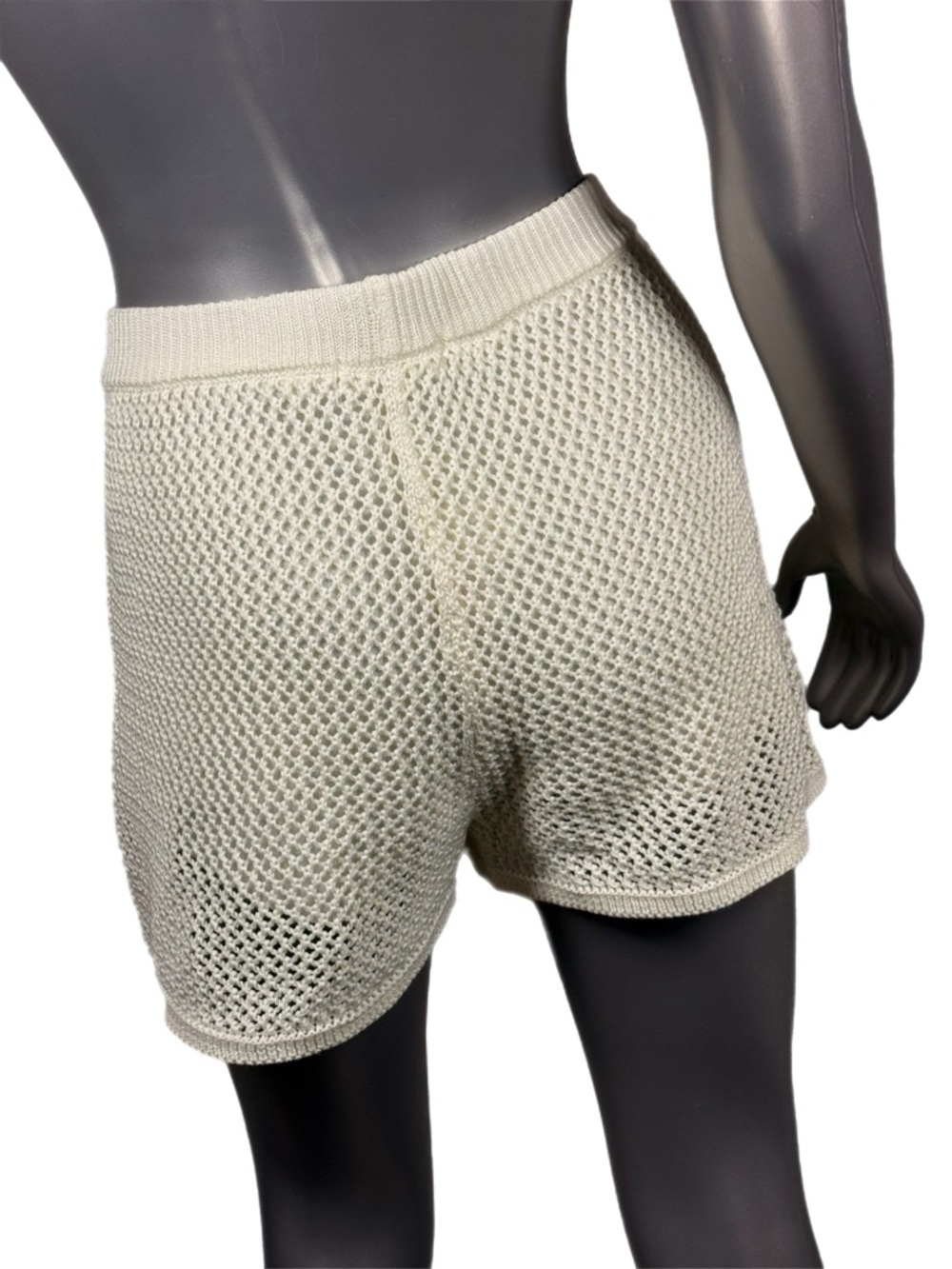 Uncharted Threads | Ivory Knit Lined Women's Shorts Soft - Picture 6 of 13